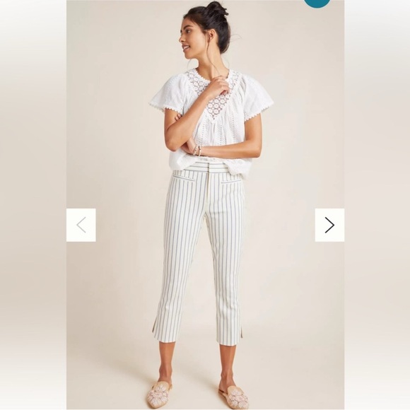 Anthropologie Pants - Anthropologie The Essential Striped Cropped Pants